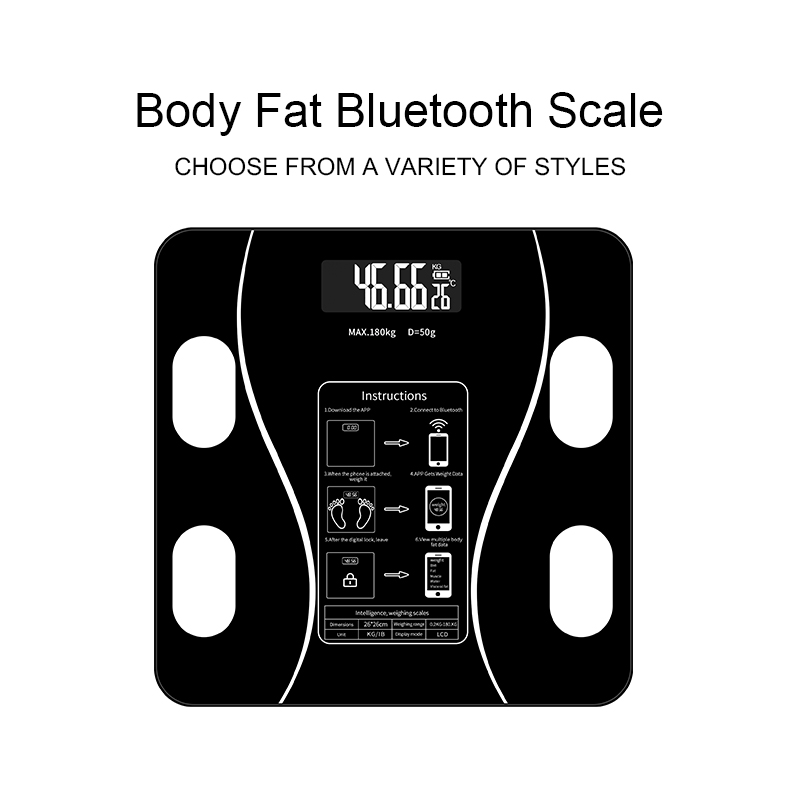 Califed 체지방 규모 블루투스 BMI 바디 전자 저울 디지털 정밀 욕실 무게 규모 바디 구성 분석기